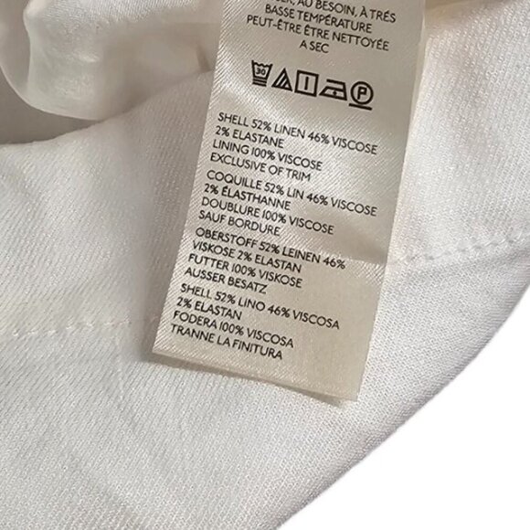 Anthropologie Maeve The Colette Skirt Mini Edition Linen Blend White Size XL NWT - Picture 8 of 8